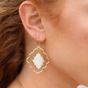 White Moroccan Shell Earrings